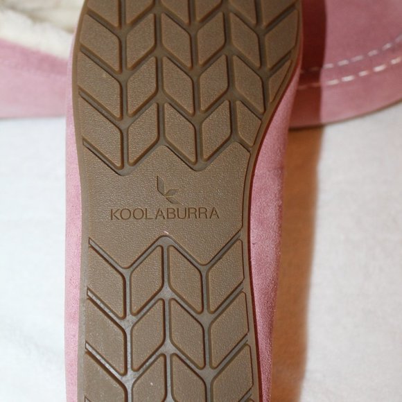 NIB UGG KOOLABURRA WOMEN'S SUEDE FUR SLIPPERS PINK‎ - Picture 6 of 6